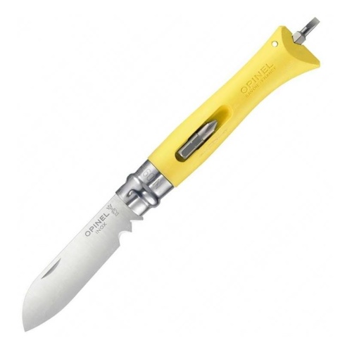 Нож Opinel №09 DIY, нержавеющая сталь, сменные биты, желтый, блистер (2138), 002138 фото 2